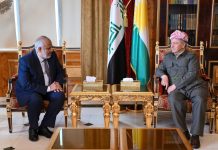 الدكتور النجم يلتقي الرئيس مسعود بارزاني في أربيل